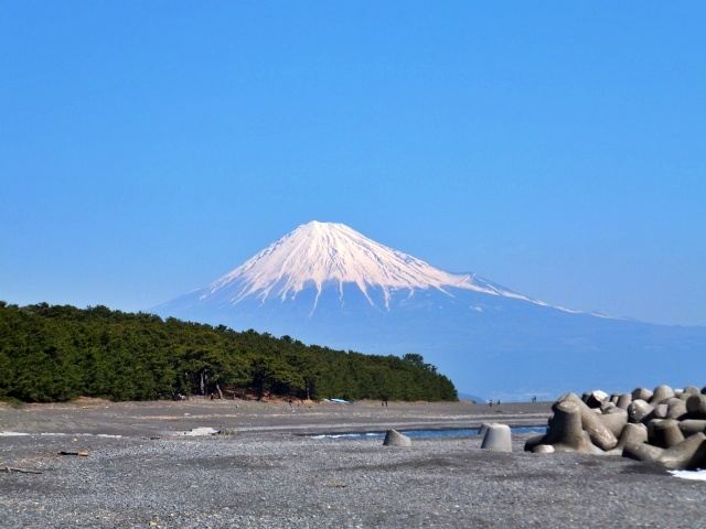 三保の松原から見る富士山