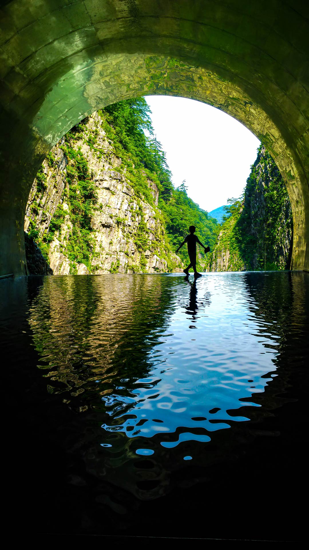 清津峡渓谷トンネルの写真映え